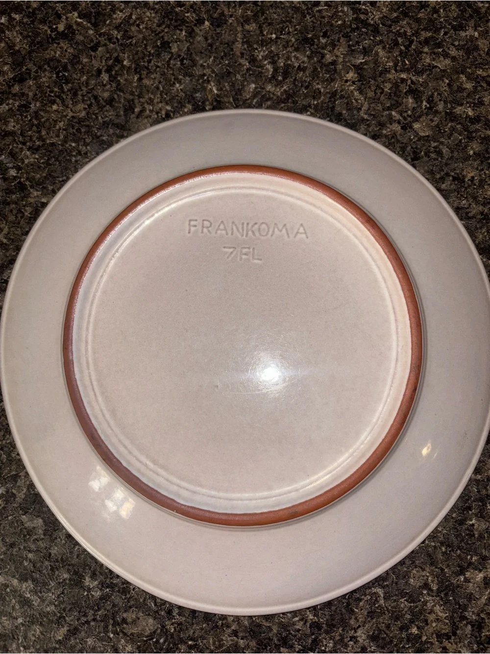 Frankoma White Sand Aztec 10in Plate Embossed Ceramic Dinner Plate
